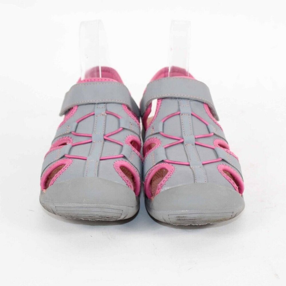 Rugged Outback Sz 4 Girls Gray Pink Slingback Manmade Athletic Shoe - Picture 2 of 7
